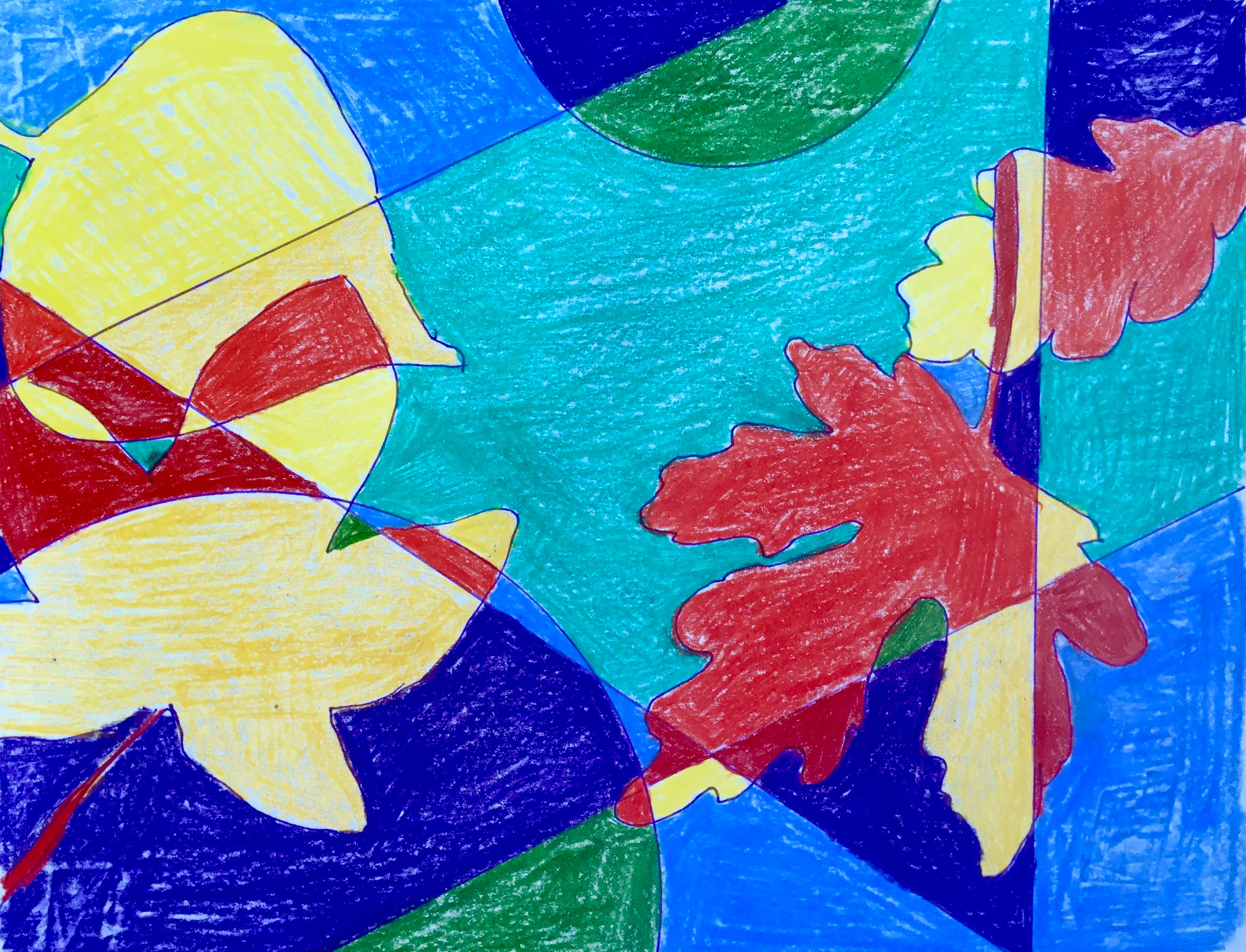 Mealtime Monet- Abstract Autumn Leaves